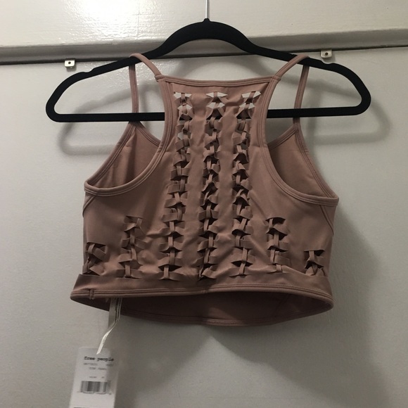 Free People FP pink pearl revelation crop NWT Med - Picture 10 of 16